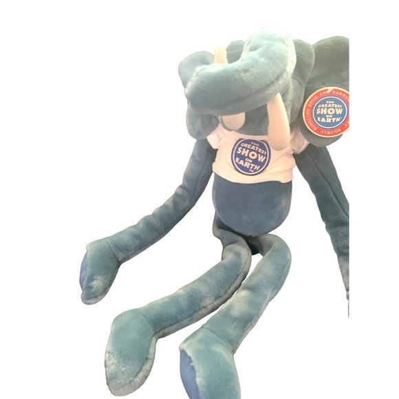 New Ringling Bros Plush Blue Elephant Stuffed Animal Toy 21 in Tall with Tee Tsh - Picture 2 of 5